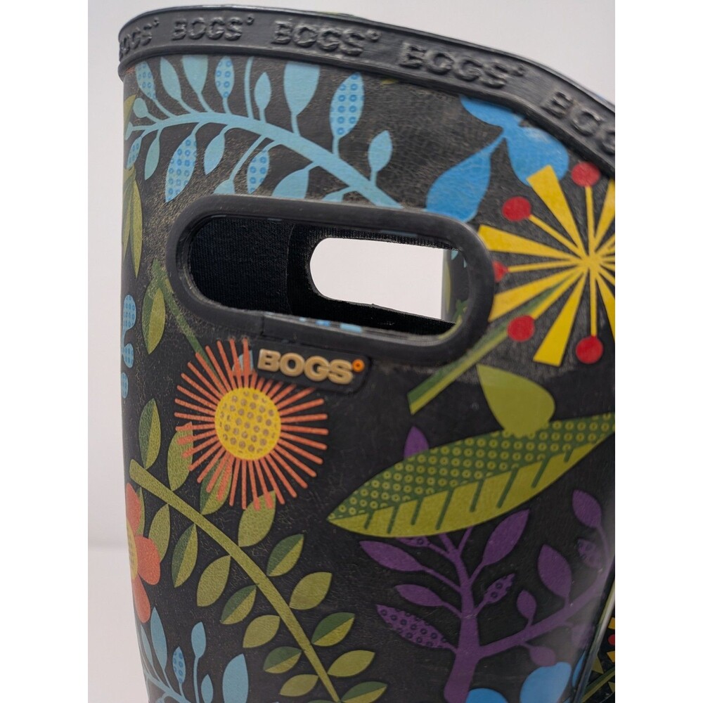 Bogs Women's Floral Rain Boots Sz 7 Waterproof Tall Cottagecore Garden Boho - Picture 4 of 9